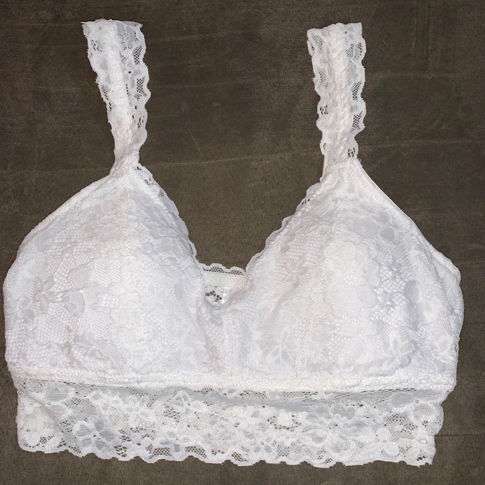 No boundaries white bralette